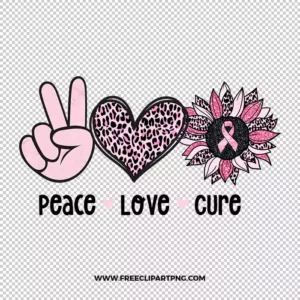 Breast Cancer Love Cure Free PNG & Clipart Download, Breast Cancer sublimation png, breast cancer png, awareness png, breast cancer ribbon png, breast cancer leopard png, hope png, cure png