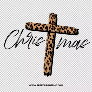 Christmas Cross Leopard Free PNG & Clipart Download, Christmas sublimation png, christmas png, santa png, believe png, hohoho png, merry christmas png