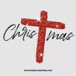 Christmas Cross Red Glitter Free PNG & Clipart Download, Christmas sublimation png, christmas png, santa png, believe png, hohoho png, merry christmas png