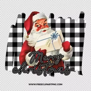 Santa Gift Buffalo Plaid Free PNG & Clipart Download, Christmas sublimation png, christmas png, santa png, believe png, hohoho png, merry christmas png