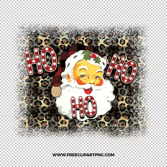 Santa Leopard HoHoHo Free PNG & Clipart Download, Christmas sublimation png, christmas png, santa png, believe png, hohoho png, merry christmas png