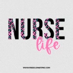 Nurse Life Animal Print Pink Free PNG & Clipart Download, nurse sublimation png, nurse practitioner life free png, nursing school png