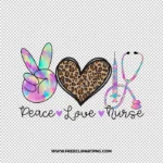 Peace Love Nurse Free PNG & Clipart Download, nurse sublimation png, nurse practitioner life free png, nursing school png,