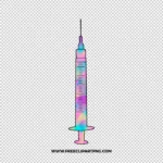 Rainbow Syringe Free PNG & Clipart Download, nurse sublimation png, nurse practitioner life free png, nursing school png, NP life png,