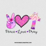 Peace Love Pray Free PNG & Clipart Download, Christmas sublimation png, christmas png, santa png, hohoho png, sublimation png,