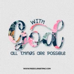With God All Things Are Possible Free PNG & Clipart Download, Christmas sublimation png, christmas png, santa png, hohoho png, sublimation png