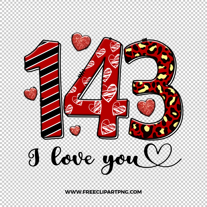 1 4 3 I Love You Free PNG & Clipart Download, valentines day sublimation png, love png, love you png, valentine png, sublimation png