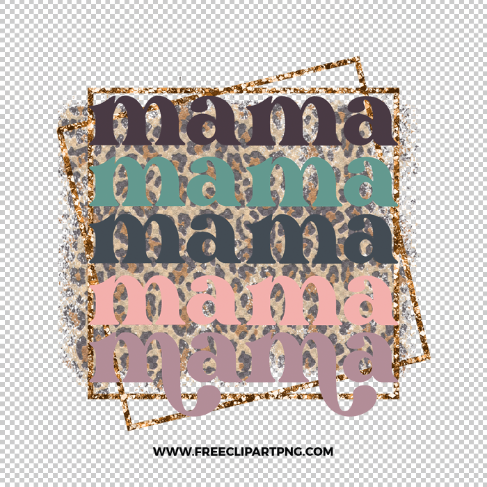 Golden Double Frame Mama Free PNG & Clipart Download, mother sublimation png, mother png, mama png, new mom png, sublimation png