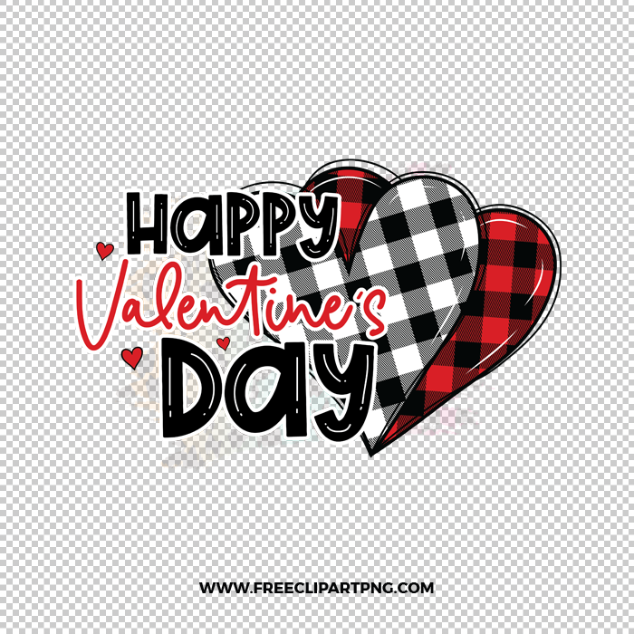 Happy Valentines Day Plaid Heart Free PNG & Clipart Download, valentines day sublimation png, love png, love you png, valentine png