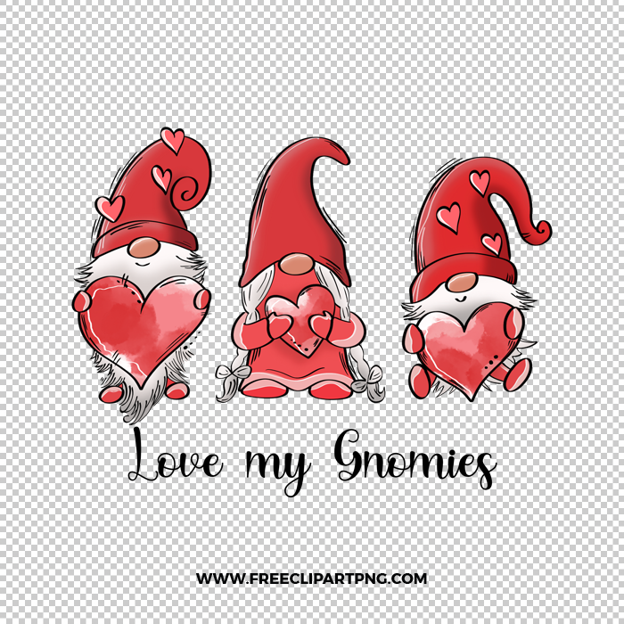 Love my Gnomies Free PNG & Clipart Download, valentines day sublimation png, love png, love you png, valentine png, sublimation png