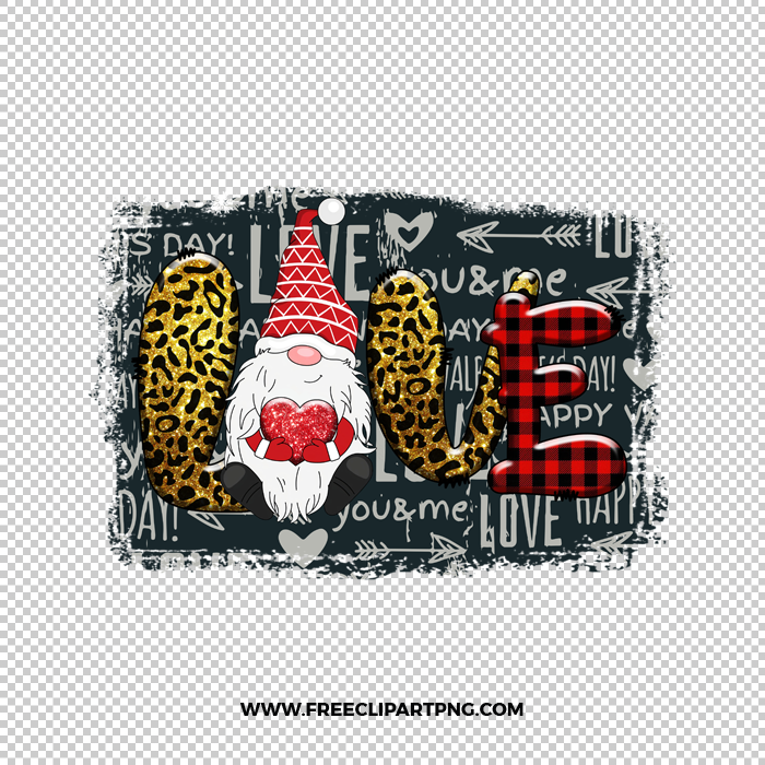 Valentines Day Gnome Love Free PNG & Clipart Download, valentines day sublimation png, love png, love you png, valentine png, sublimation png