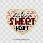 Little Sweet Heart Frame Free PNG & Clipart Download, valentines day sublimation png, love png, love you png, valentine png