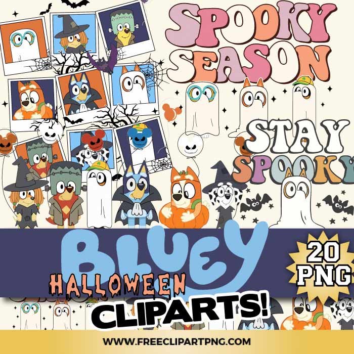 Bluey Halloween PNG & Clipart Download