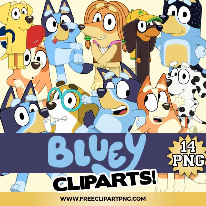 Bluey Clipart PNG & Clipart Download