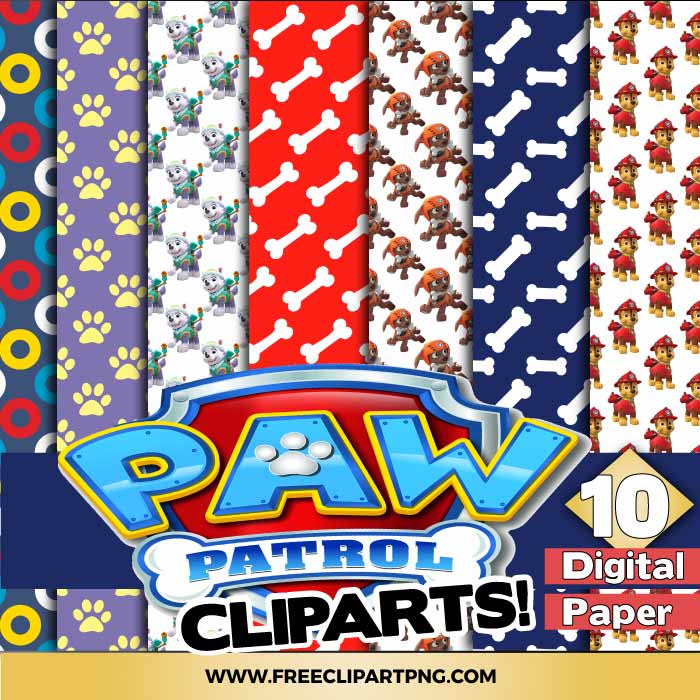 Paw Patrol Digital Papers 1 PNG & Clipart Download