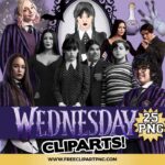 Wednesday Clipart PNG & Clipart Download, svg files for cricut, wednesday svg, addams family svg, wednesday logo png, wednasday background png, wednesday addams png, the addams family png, the thing png, enid png, morticia png, gothic png, jenna ortega png, wednesday school logo png, trick or treat png, spooky png, happy halloween png, cricut png, libbey png, transparent png