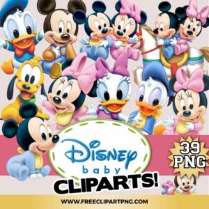 Disney Baby Character Clipart PNG & Clipart Download, svg files for cricut, minnie mouse png, mickey mouse png, minnie mouse clipart, minnie baby png, mickey baby png, Donald duck png, pluto png, daisy duck png, disney babies png, cricut png, libbey png, transparent png