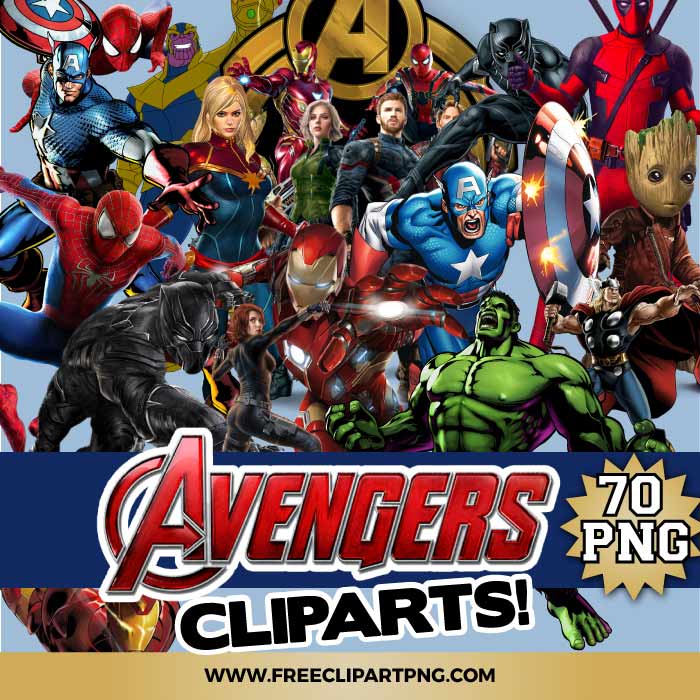 avengers clipart png bundle