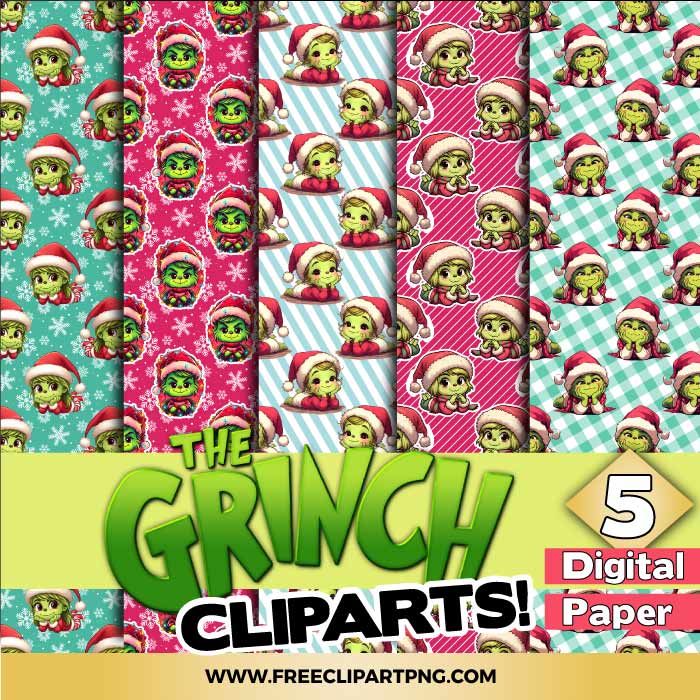 baby grinch digital papers