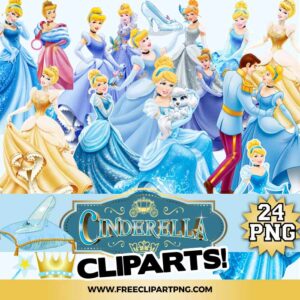 Cinderella PNG Bundle Free Download Clipart