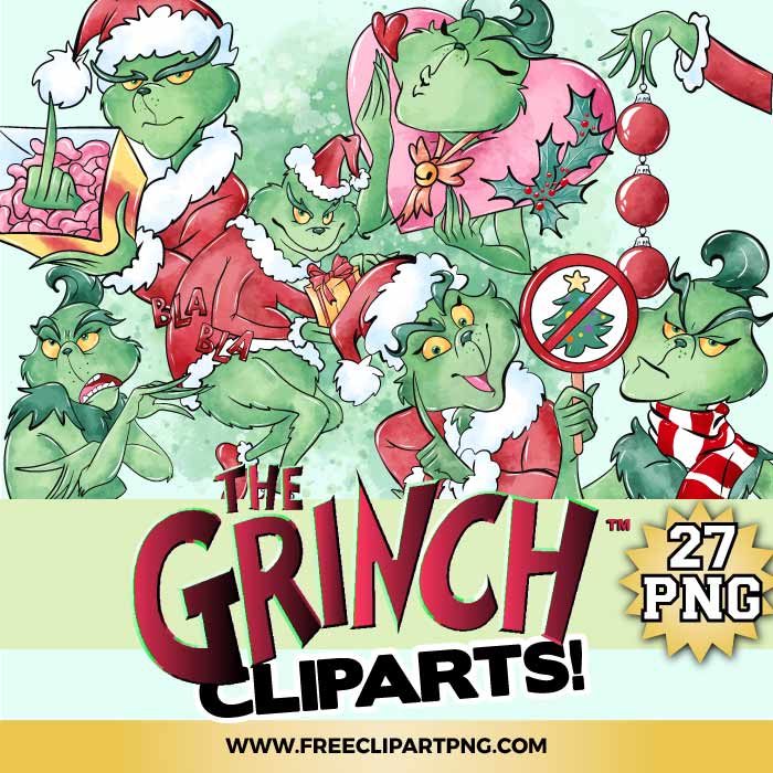 Grinch Clipart Bundle