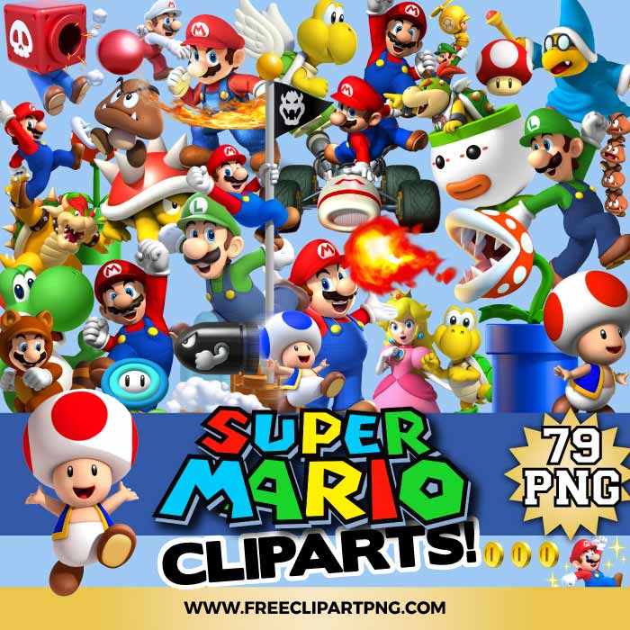 Mario Bros PNG Bundle free download