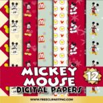 Mickey Mouse Digital Papers PNG Bundle