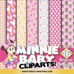 Minnie Baby Digital Papers Free Clipart Download