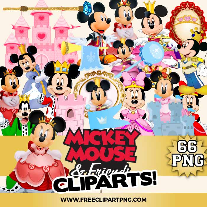 Mickey Minnie Royalty PNG Bundle CLipart SVG