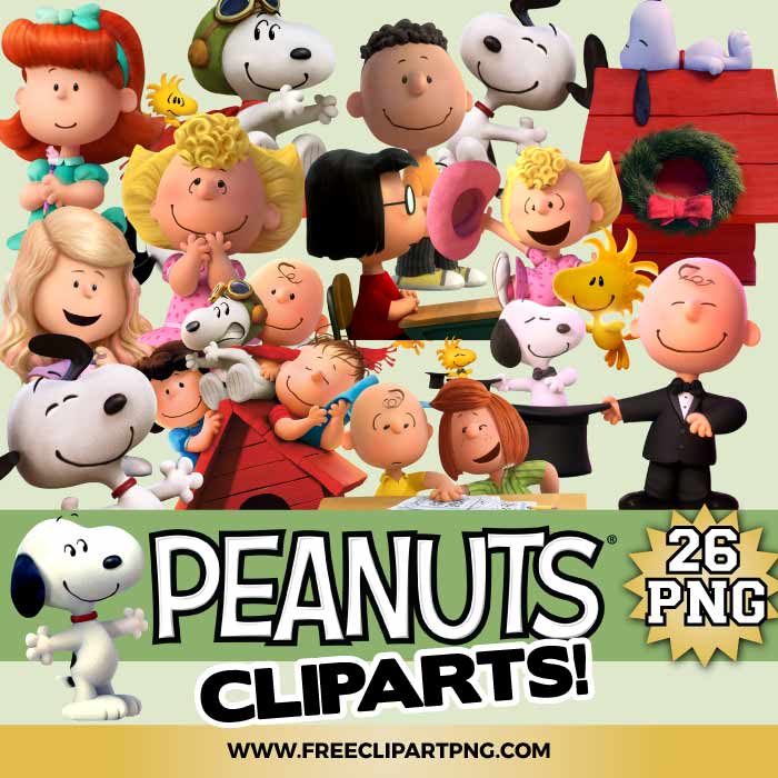 Snoopy Peanuts Clipart PNG Bundle