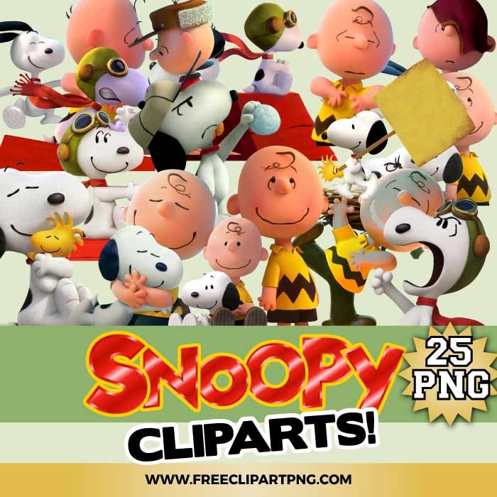 Snoopy Clipart PNG Bundle